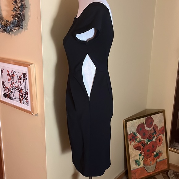 DIANE VON FURSTENBERG Size 4 Little-Black-Dress Stretchy Wool Elegant $599 NEW - Picture 5 of 16